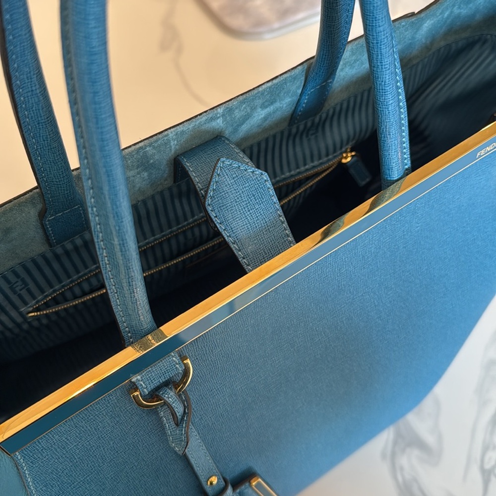 Fendi Two Way Blue Bag - Picture 4 of 7